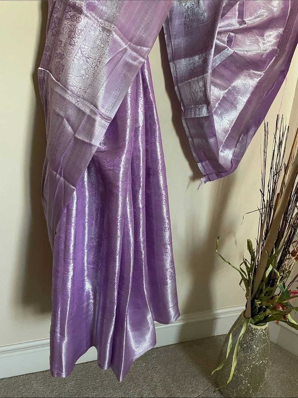 Shimmery Lavender saree